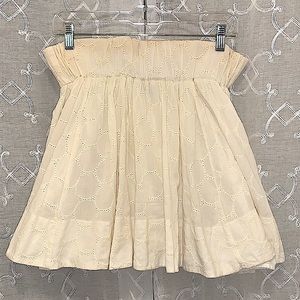 Ivory Circle Pattern Skirt